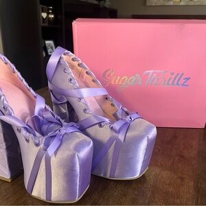 Dolls kill Ballet Wrap Platforms in a Size 7